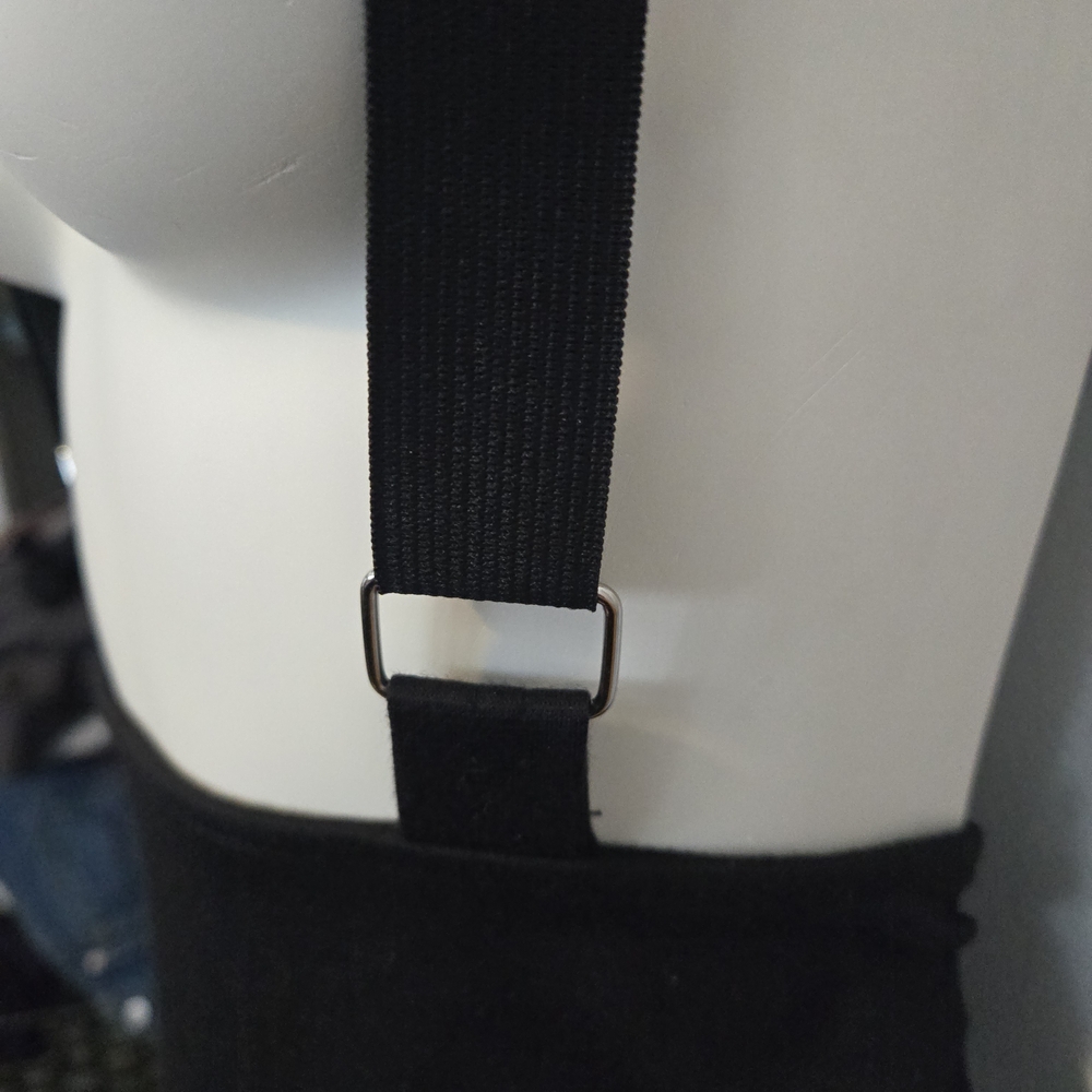 Black Suspender Midi Skirt Dress - Picture 2 of 7